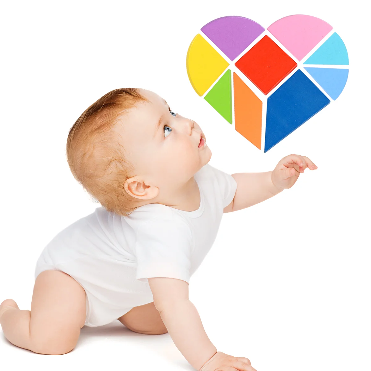 

Tangram Puzzle Toy Toddlers Toys Kids Early Educational Playthings Children Jigsaw