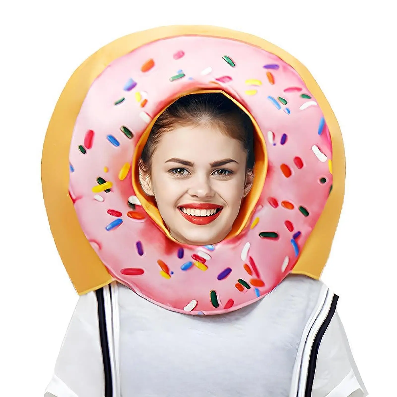 Donut Hat Cosplay Cute Gift Food Hat for Fancy Dress Stage Performance Halloween