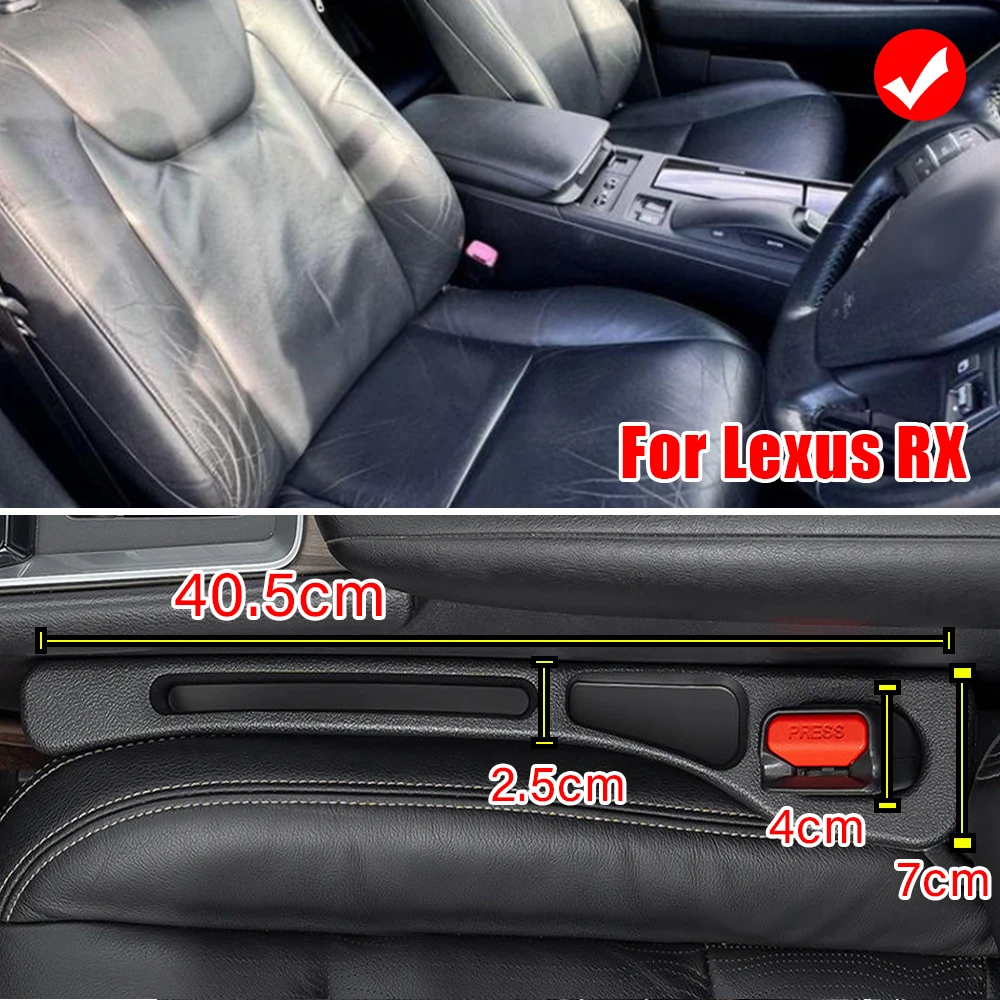 Tiras de relleno de huecos de asiento de coche, accesorios de almacenamiento a prueba de fugas para Lexus rx400h, rx450h, rx300, rx500h, rx200t, rx270, 2023, 2024