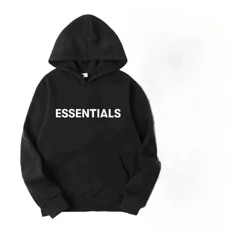 Essentials Autumn Winter Men Women Hooded Sweatshirt Suit Pure Cotton Couple Jogging Sweatshirts Oversized Streetwear Tracksuit