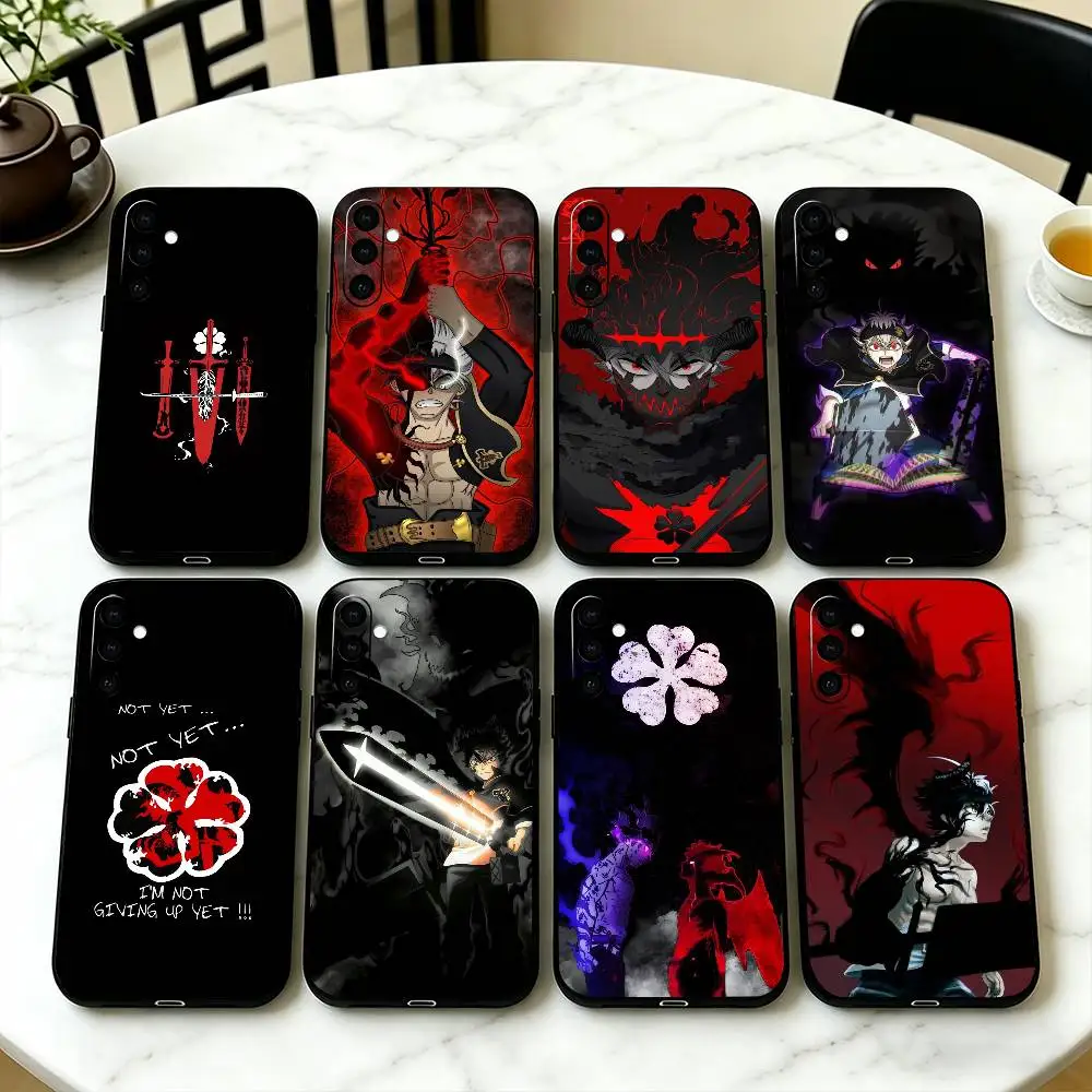 Hot Anime B-Black Clover Phone Case For Samsung Galaxy A73,A72,A71,A70,A53,A52,A51,Soft Silicone Black Cover