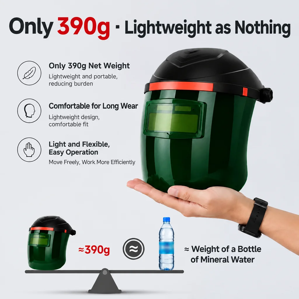 DMK SR33 Laser Welding Face Shield 1064nm OD6 Protective Mask 390g Lightweight Adjustable Helmet Big View CE Certification