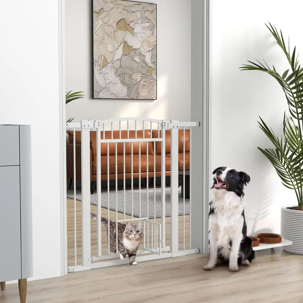 Pet Gate Indoor with Cat Door, 30