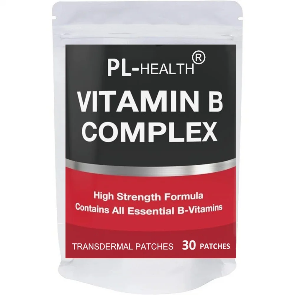 

30 Patches Vitamin B Complex Transdermal Patches Vitamins B12, B1, B2, B3, B5, B6, B7, B9, Folic Acid for Women, Men