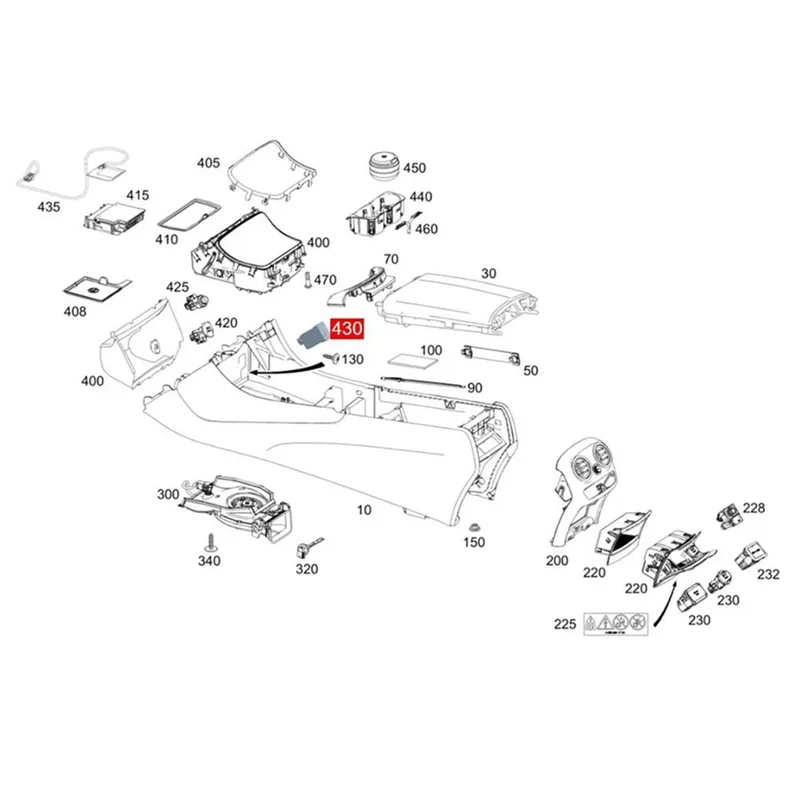 Durable Car USB Charging Port Module A2478209000 For C118 W177 W247 X253 2019-2023 TYPE-C HUB Multimedia Unit