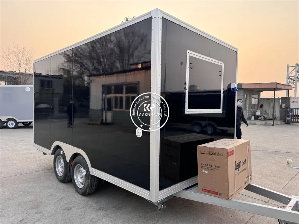 شاحنة طعام متنقلة عصرية جديدة، مقطورة تقديم الطعام، شاحنة طعام متنقلة مجهزة بالكامل تُباع مباشرة من قبل المصنعين