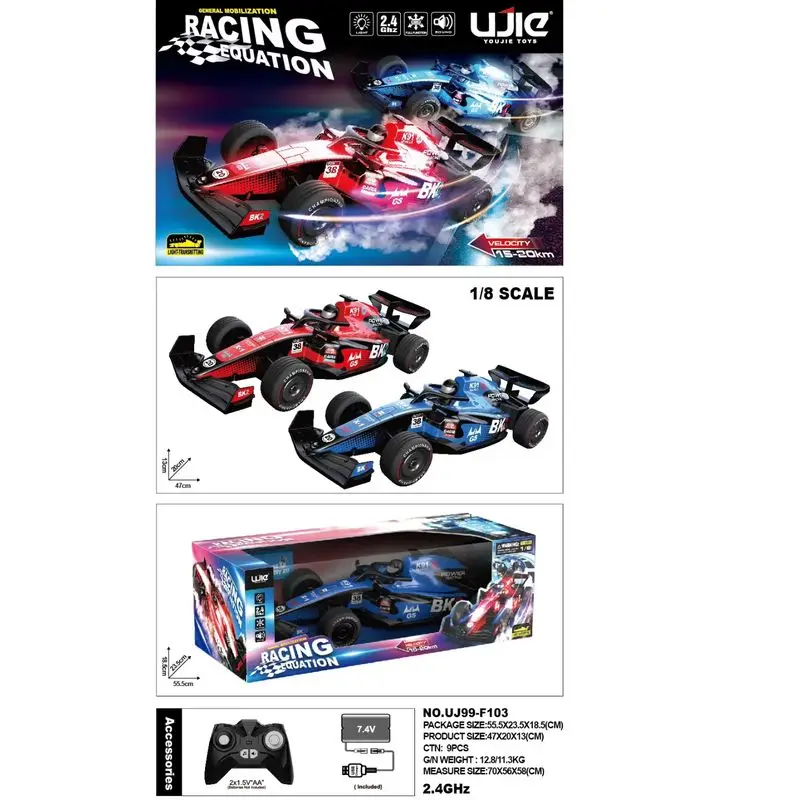 53 cm grootschalige RC stuntmotorfiets interactieve decompressie F1 formule Racing Drift speelgoed voor kinderen kerstcadeau