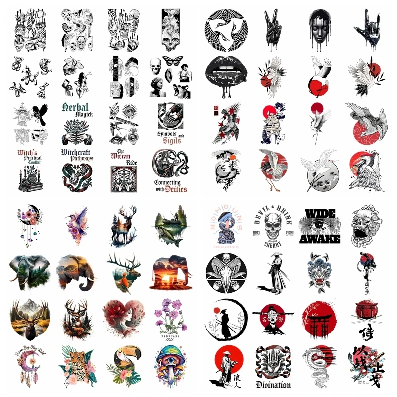 Retro classical style animal set heat transfer iron on printing vinyl stickers T-shirt stickers DIY Toy doll clothing decoration
