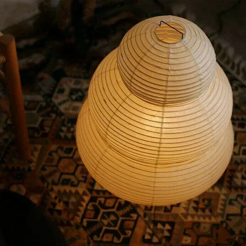 Noguchi Rice Paper Floor Lamp, lanterna de papel japonês, lâmpada de mesa, proteção ocular, lâmpada de cabeceira para quarto e decoração de casa