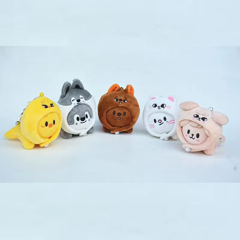 

New SKZOO Stray Kids Keychain Detachable Hat Plush Animal Keychain K-POP Kawaii Children's Adult Fans Gift SKZfelix Same Style