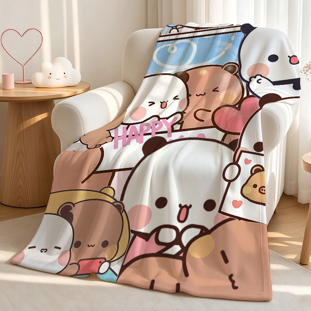 Cartoon B-Bubu n D-Dudu Cute Blanket Warm Fuzzy Plush Throw Comfortable Skin Friendly Soft Sofa Living Room Bed Bedspread 2