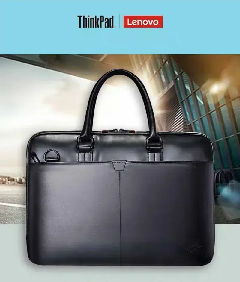 Imagem -01 - Lenovo-thinkpad T300 Bolsa de Couro para Laptop Bolsas de Ombro Bolsa Maleta para 14 Caderno Elegante e Simples lenovo thinkpad t300 bolsa de couro para laptop bolsas de ombro bolsa maleta para 14 caderno elegante e simples 01