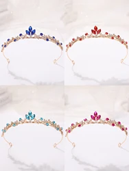 Crown tiara Bride's main wedding dress hairband Crown Goddess 18-year-old adult princess performance hair accessories birthday C