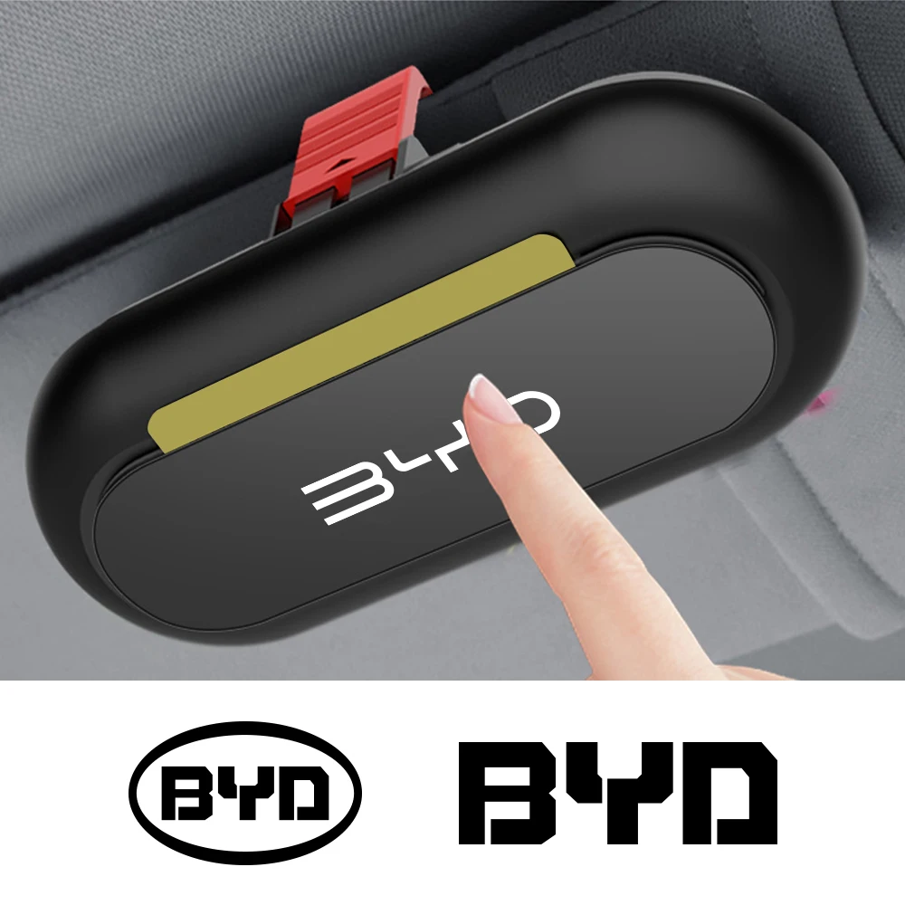 Car Sun Visor Glasses Case Storage Holder For BYD F3 E6 Yuan Plus Atto F0 G3 I3 Ea1 Song Max Tang Dmi F3 2din 2014 Accessories