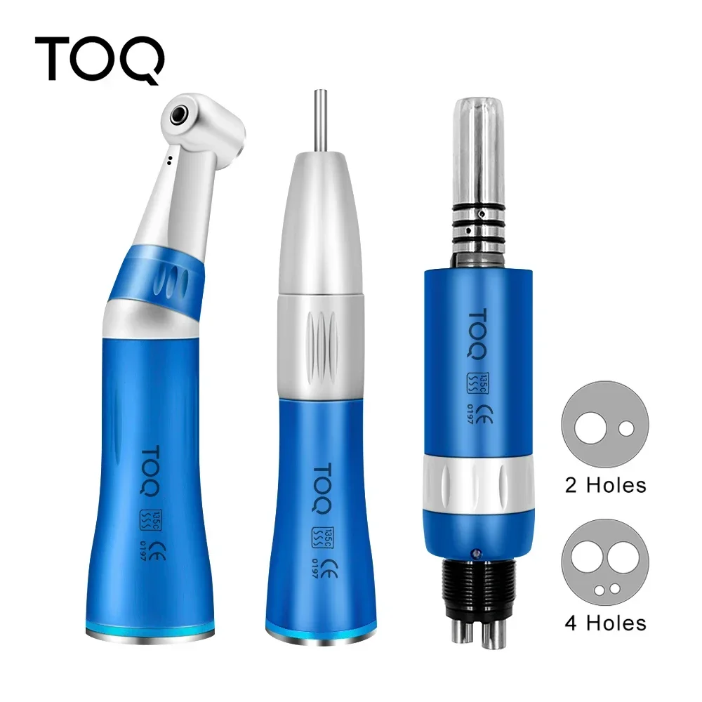 Dental Internal Low Speed Handpiece Kit 2/ 4 Hole Straight Contra Angle Air Motor Air Turbine Set colorful