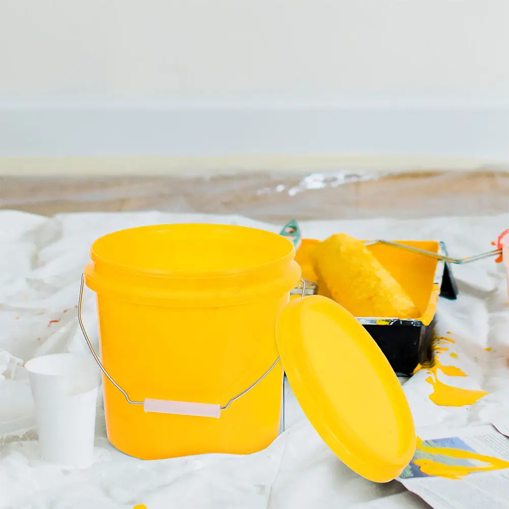 

Heavy Duty Plastic Bucket Leakproof Household Small Sealed Container Portable Lid Handle Multipurpose Storage Cleaning Bucket