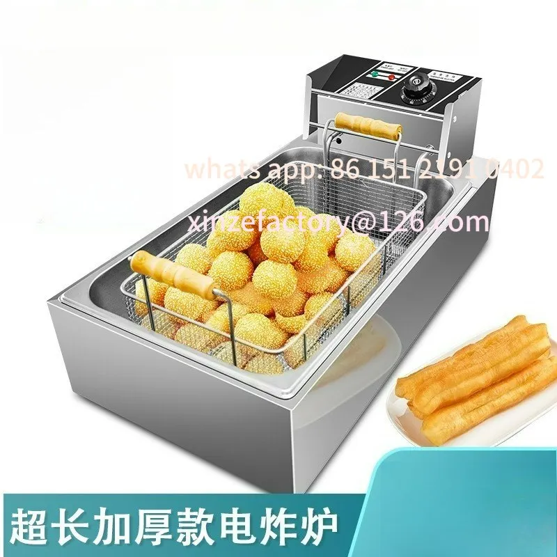 مقلاة قابلة للتخصيص، مقلاة كشط ممتدة، آلة برج البطاطس، معدات سيخ الدجاج المقلي ذات سعة كبيرة #3