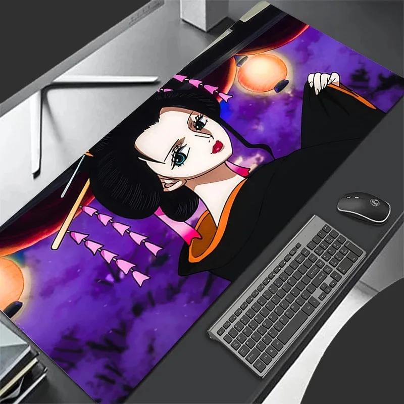 Japan Sexy Anime Girl Mouse Pad PC Purple Gamer Cabinet Mousepad Kawaii O-one P-piece Keyboard Rug XL Laptop Nico Robin Desk Mat view 3