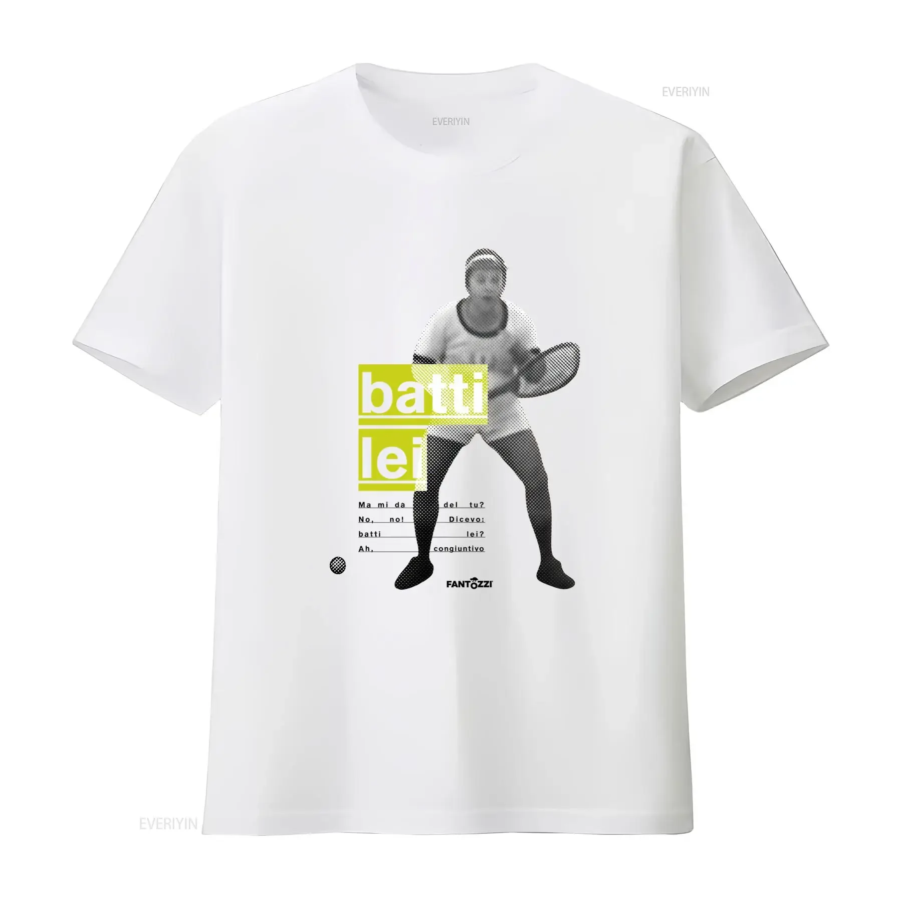 T shirt Beat Her Fantozzi Divertente Nuova Popolare Girocollo Casual Leggermente Elasticizzata Vestibilità Regolare vintage