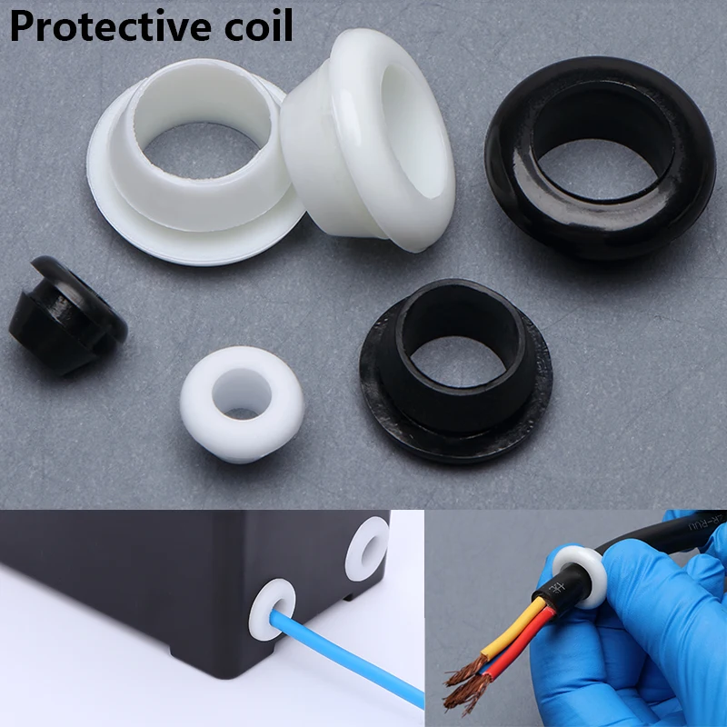 Sealing Cap Seal Ring Quick Fit Rubber Single Side Through-hole Protective Coil Through-hole Tapered Wire Loop Pad Grommet Guard