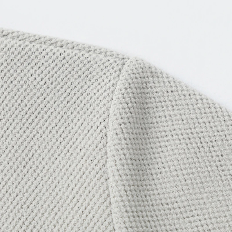 Herren-Waffelstrickpullover mit langen Ärmeln, Rundhalsausschnitt, Fleece-Innenfutter, dick, warm, lockere Passform, für den Alltag und das Büro. – Detail 22