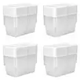 

Storage Boxes Plastic Adult, White, Set of 4