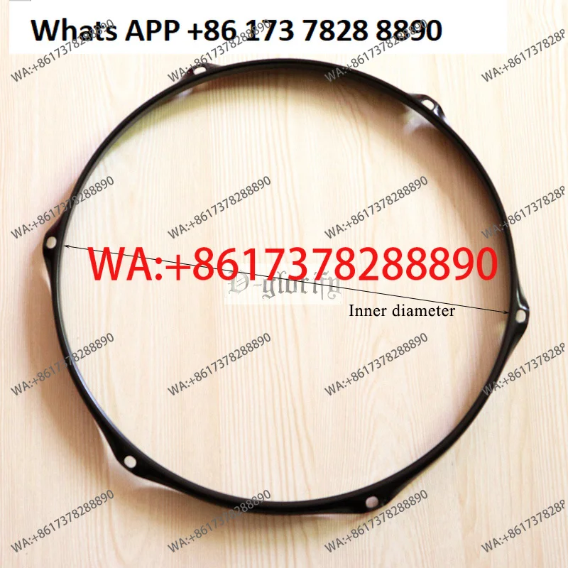14-Inch 6-hole drum ring, drum kit, snare drum, black drum ring, upper circle, musical instrument accessories 14-inch