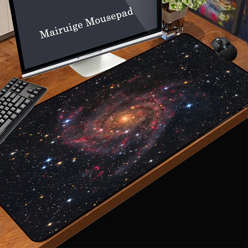 Mairuige Russian Promotional Large Mouse Pad Gaming Mouse Pad Cosmic Nebula Pattern Computer Mouse Pad Waterproof Mouse Pad