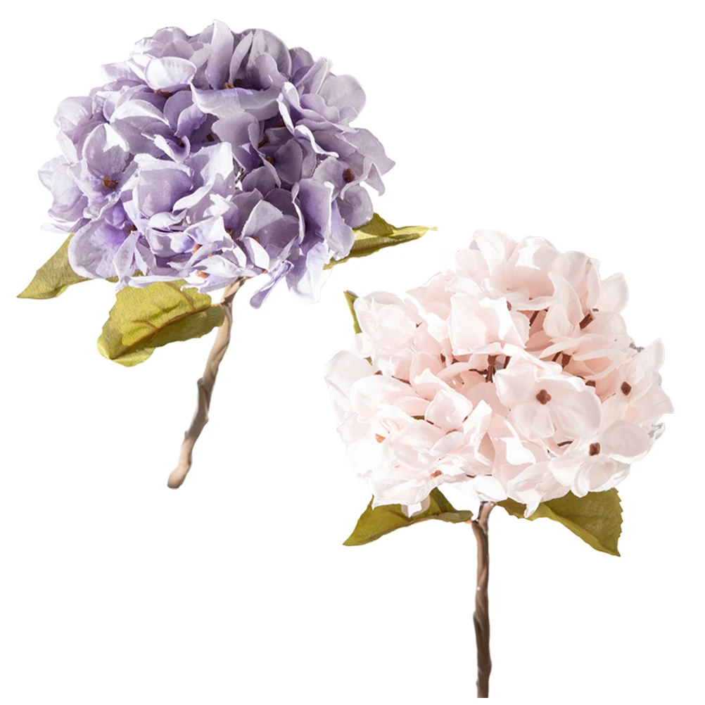 

2 Pcs Bouquet of Hydrangeas Beautiful Artificial Flowers Wedding Colorful Arrangement Plastic Decor