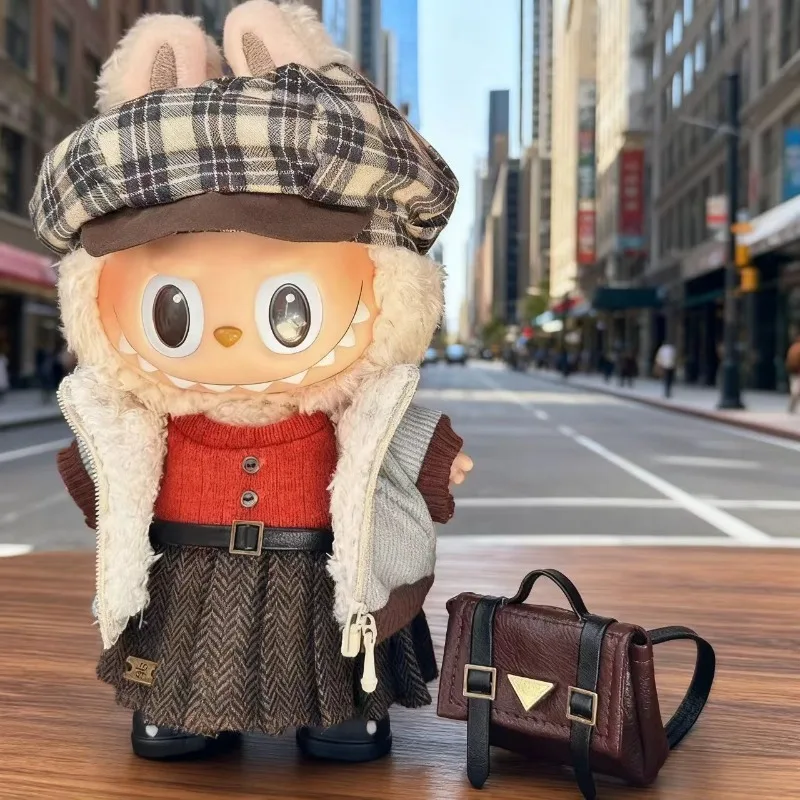 

Одежда для куклы Labubu 17 см, милый комплект в студенческом стиле, аксессуары для кукол, наряд для куклы Labubu 17 см