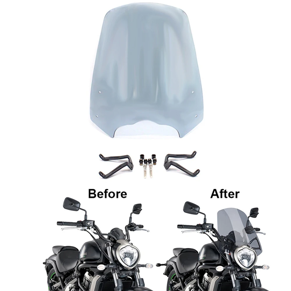 Windshield For Kawasaki Vulcan S 650 EN650 VN 2015-2024 S CAFE 17-20 Motorcycle Accessories Windscreen Windshield Shield Bracket