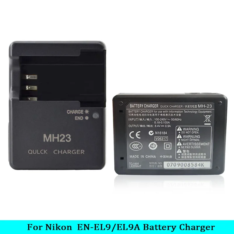 MH-23 Charger for Nikon En-EL9 EN-EL9A L Battery D5100;D5000;D3000;D700;D300;D100;D70;D70S;D60;D50;D40;D40X Camera MH23