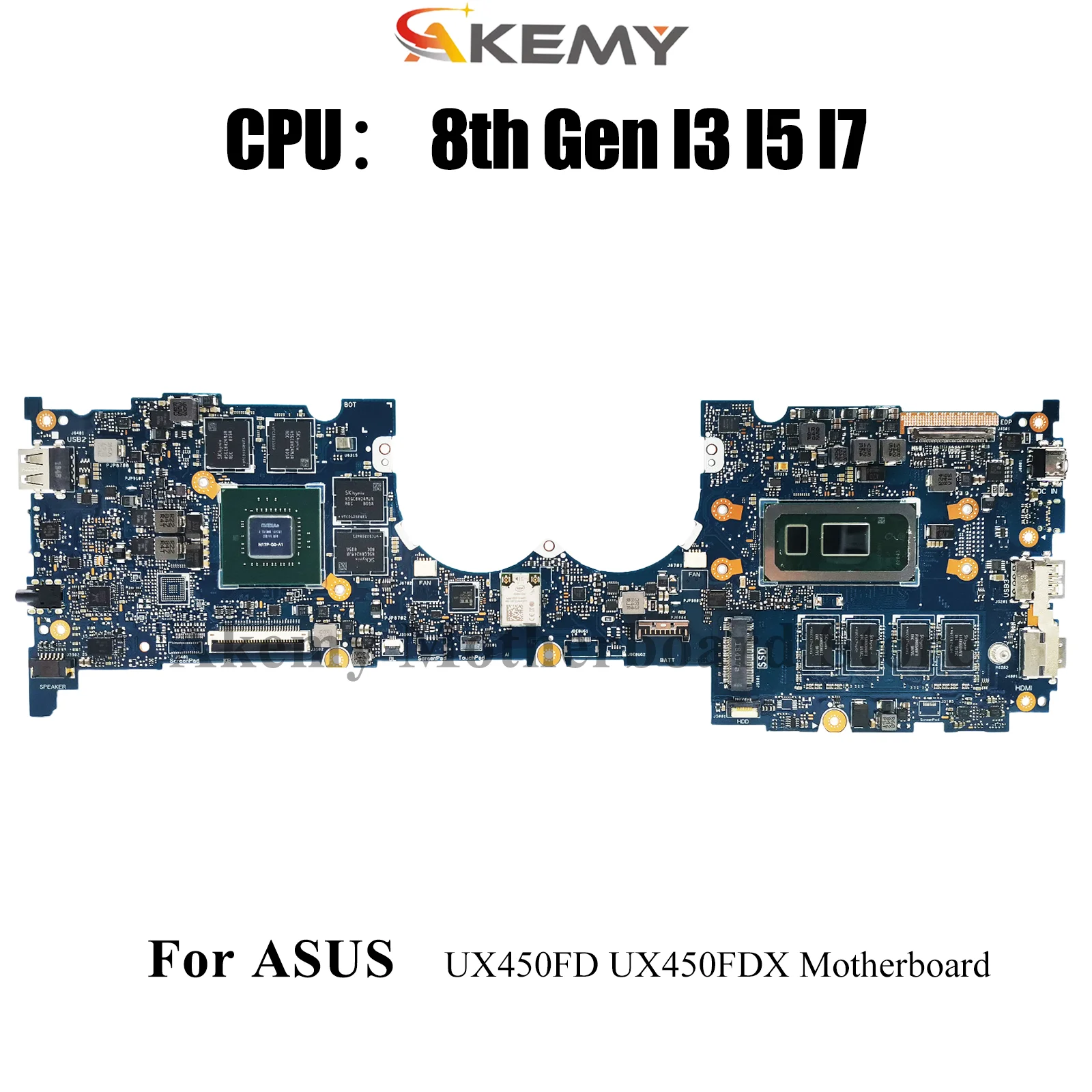 

UX450FD Материнская плата для ноутбука ASUS ZenBook UX450FD UX450FDX UX450F Материнская плата для ноутбука с процессором I3 I5 I7 100% тестирование ОК быстрая доставка