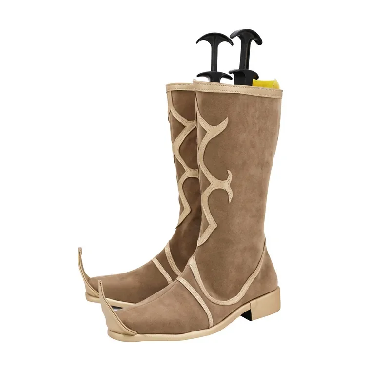 Botas de Cosplay de película Aladdin, zapatos, botas doradas, sandalias de Cosplay, Halloween, Carnaval, hecho a medida