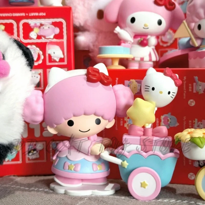 ครอบครัว Sanrio Hello Kitty 50th ANNIVERSARY Series กล่องตาบอดน่ารัก Hello Kitty Kuromi My Melody Cinnamoroll รูปของเล่น Xmas ของขวัญ