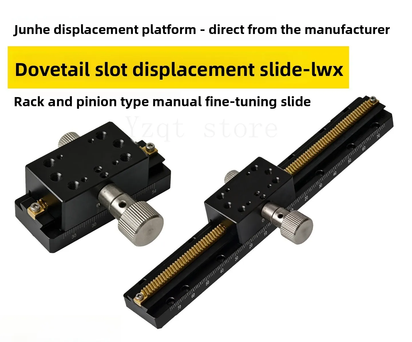 X-axis displacement platform LWX25/30/40/60 long-stroke dovetail groove gear rack type manual fine-tuning slide