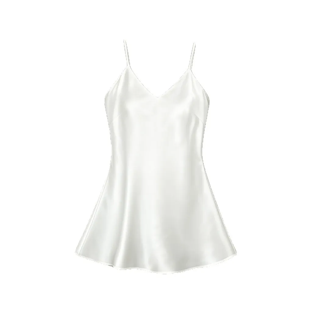 Women's 19mm 100% Mulberry Silk Sling Vest with V-Neck and Chest Pad, Summer Pajama Home Top