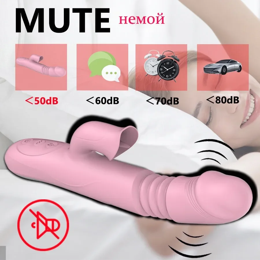 Warming and Stretching Vibrator for Women 7 Frequency Clitoris Tongue Stimulator Reality Dildo Female Sex Toys for Adults