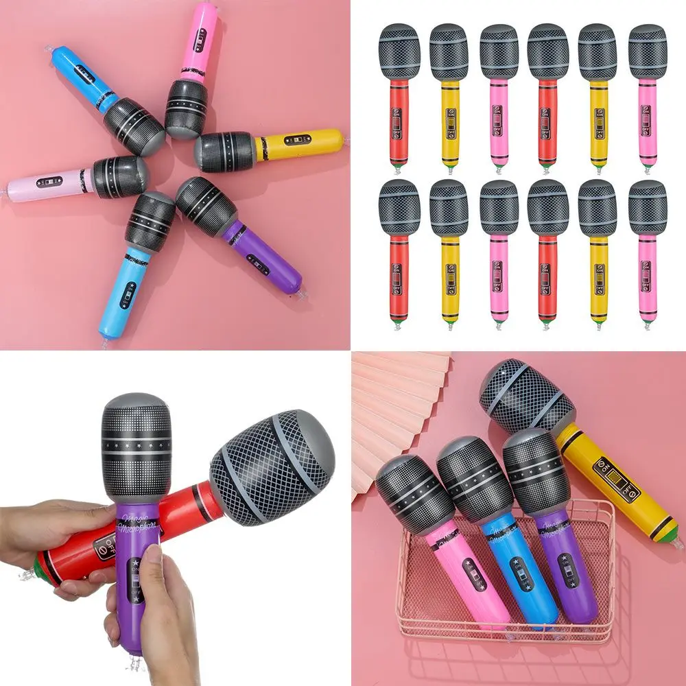 

12 шт., подарки, музыкальный концерт, тематическая вечеринка, украшение на день рождения, реквизит для фотосессии, надувные микрофоны, надувные игрушки, взорвать