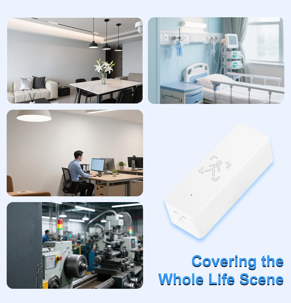 iHseno Tuya ZigBee WiFi Human Presence 24G Radar Detection Sensor Motion Sensor Smart Home APP Remote Control Security Protect