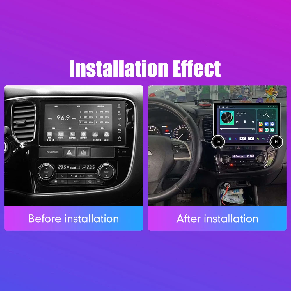 11.8 Inch 2K Double Knobs 2 Din Car Radio For Honda Outlander2012-2019Car Radio DVD Multimedia Video Player Android Auto Carplay