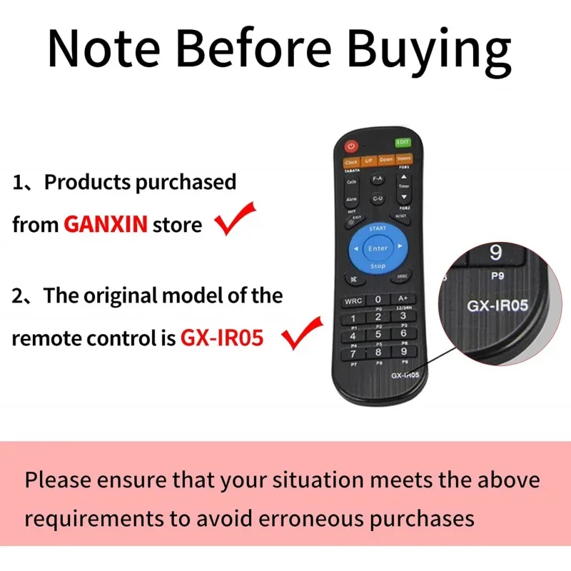 GX-IR05 LED Digital Interval Timer Countdown Clock Remote Controller for Home And Garden Use