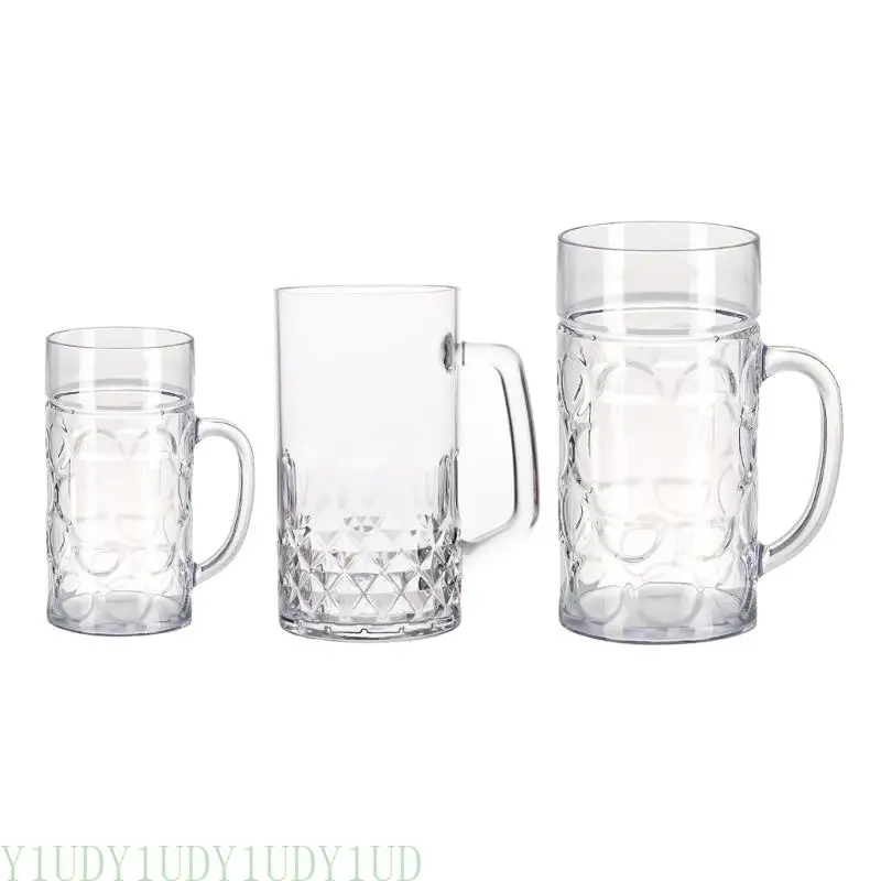 

Y1UD Large Dimpled Glass Beer Cups Freezers Safe Beer Glass Dishwasher Safe Beer Cup