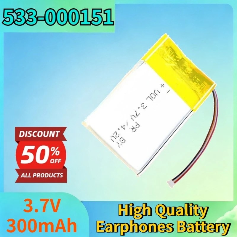 

Newest 533-000151 3.7V 300mAh Battery for Logitech G Pro Wireless PRO X Superlight M-R0070 G535 High Quality Earphones Battery