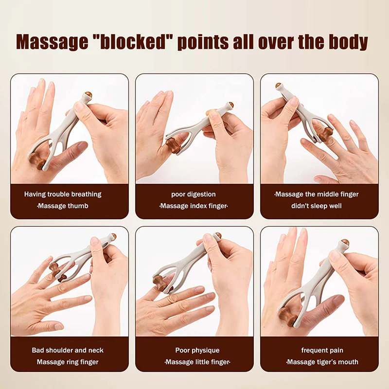 Points Massage Finger Joint Acupoint Massager Rollers With Essence Oil Relieve Finger Fatigue Arthritis Massage Tool Acupuncture