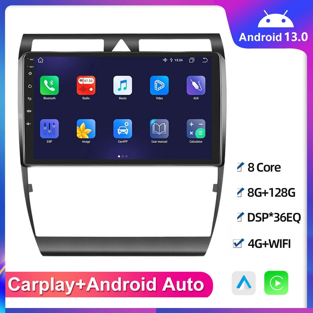 

Android 13 For Audi A6 C5 1997 1998 -2004 S6 RS6 Multimedia RDS 4G Carplay 2Din Car Radio GPS Autoradio Stereo Video Audio