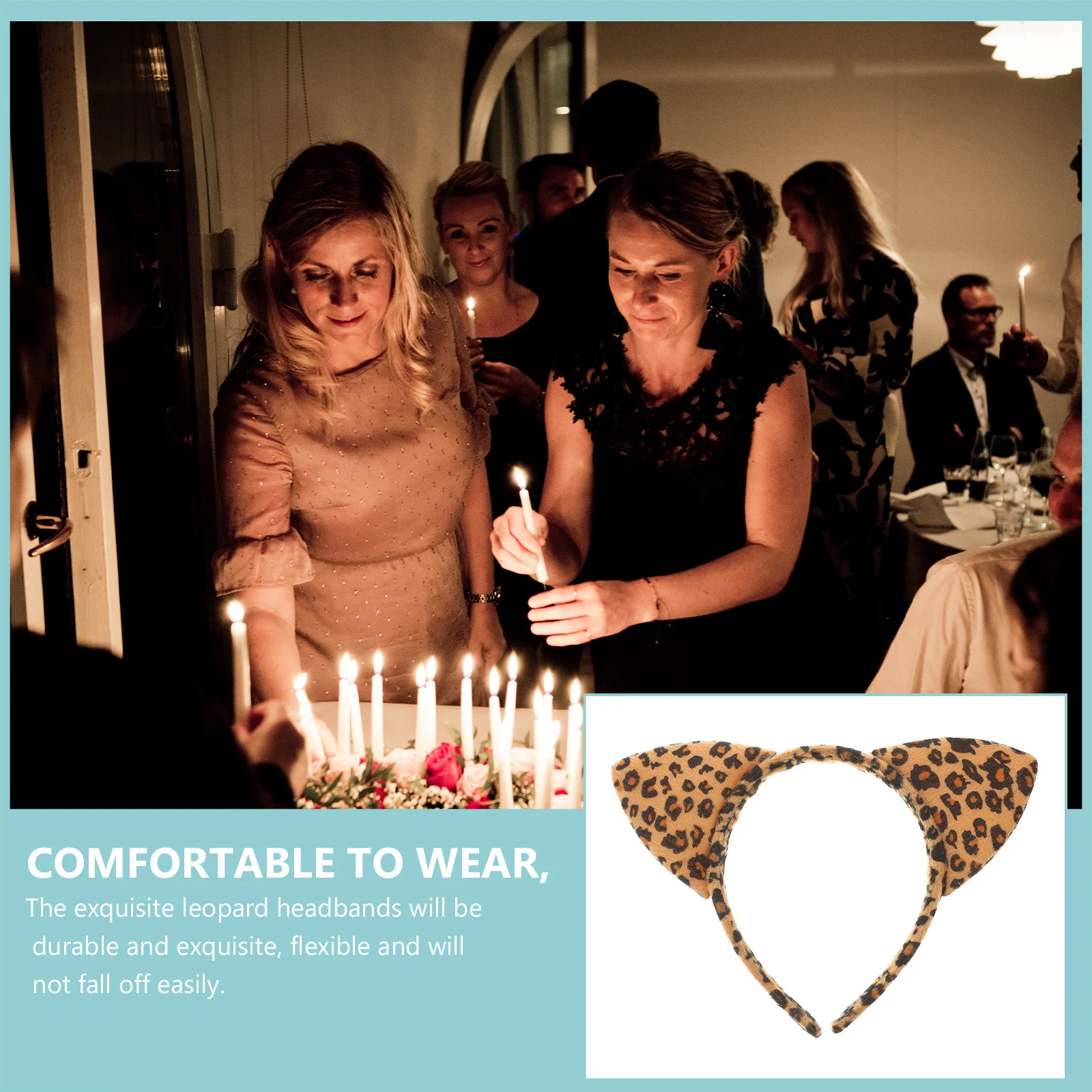 

3Pcs Leopard Animal Headbands Flexible Hair Hoops Stylish Hair Accessories for Women Teens Leopard Headband Animal Headbands