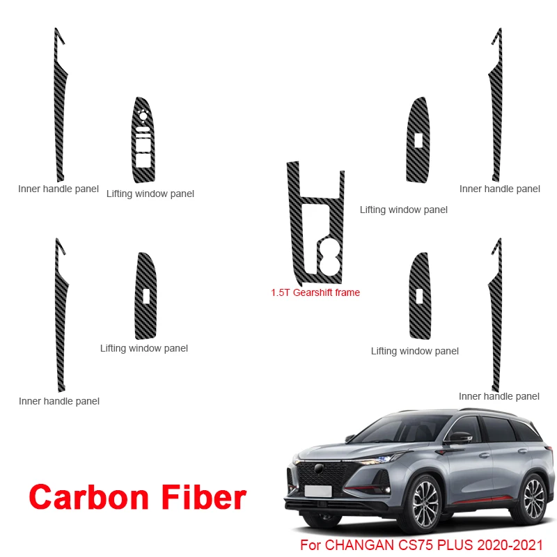 

For CHANGAN CS75 PLUS 2020-2025 Car Interior Sticker Lifting Window Panel Decal Gear Inner Door Handle Protective Film Accessory