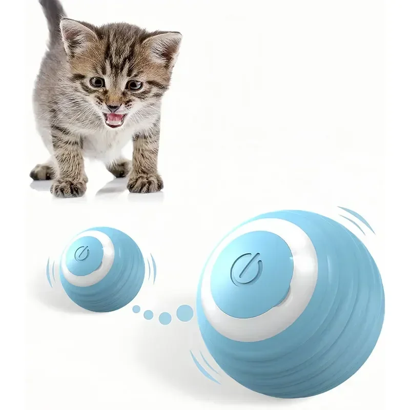 cat toys interactive Automatic Rotating Ball, USB Rechargeable for Indoor Use, Exercise Balls Pet Chaser Toy Kitten Puppies