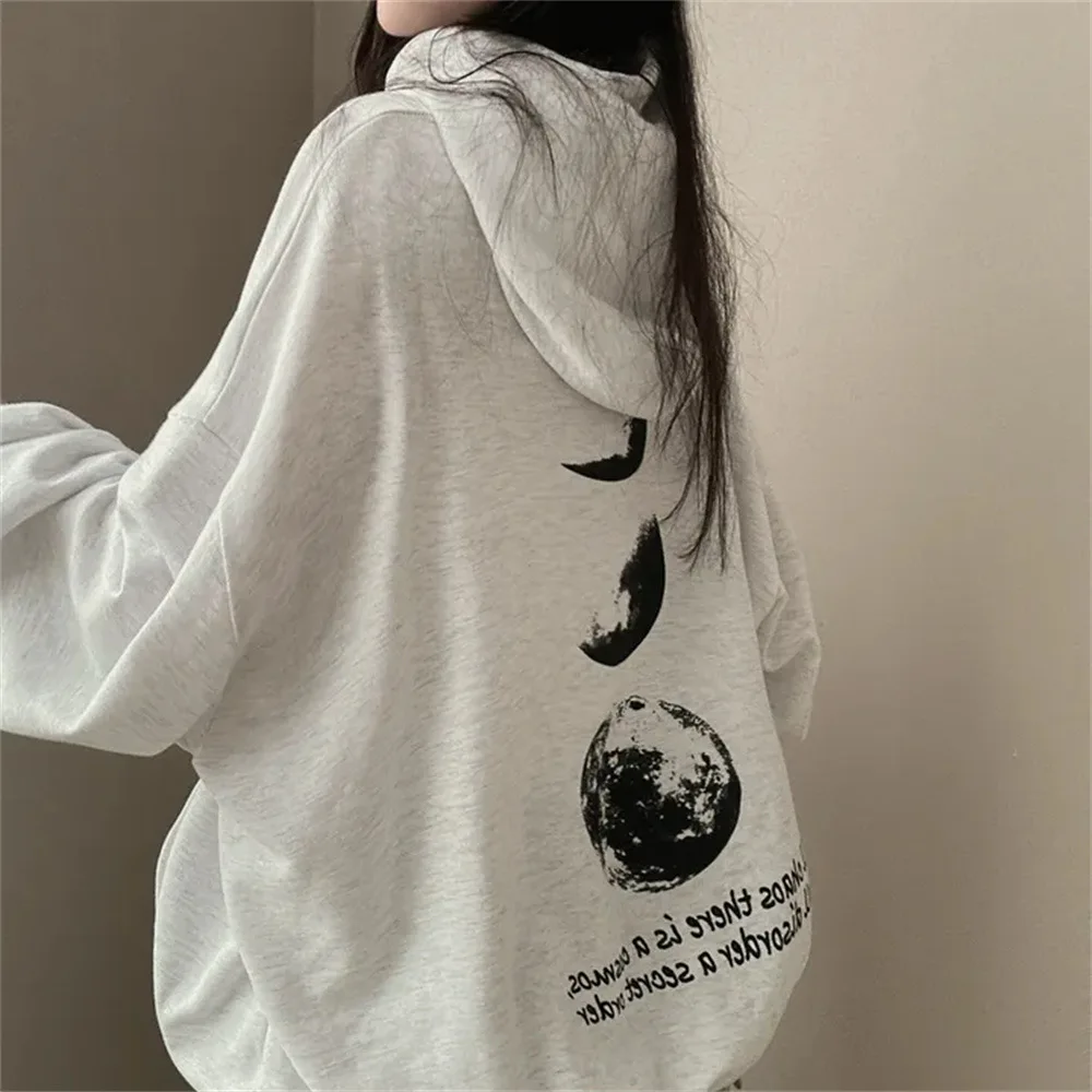 

Women High Street Graphic Top Harajuku Autumn Retro Printed Hoodies Oversized Streetwear Design Aesthetics Winter 2024 Hoody